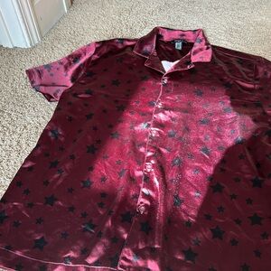 Forever 21 Maroon Star Pattern Shirt